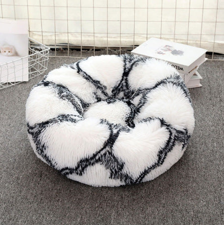 Create a Cozy Retreat for Your Furry Friend with Our Soft Thick Cotton Plush Round Pet Bed